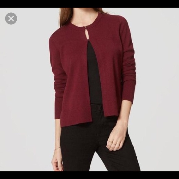 LOFT lace back open cardigan - Picture 3 of 8